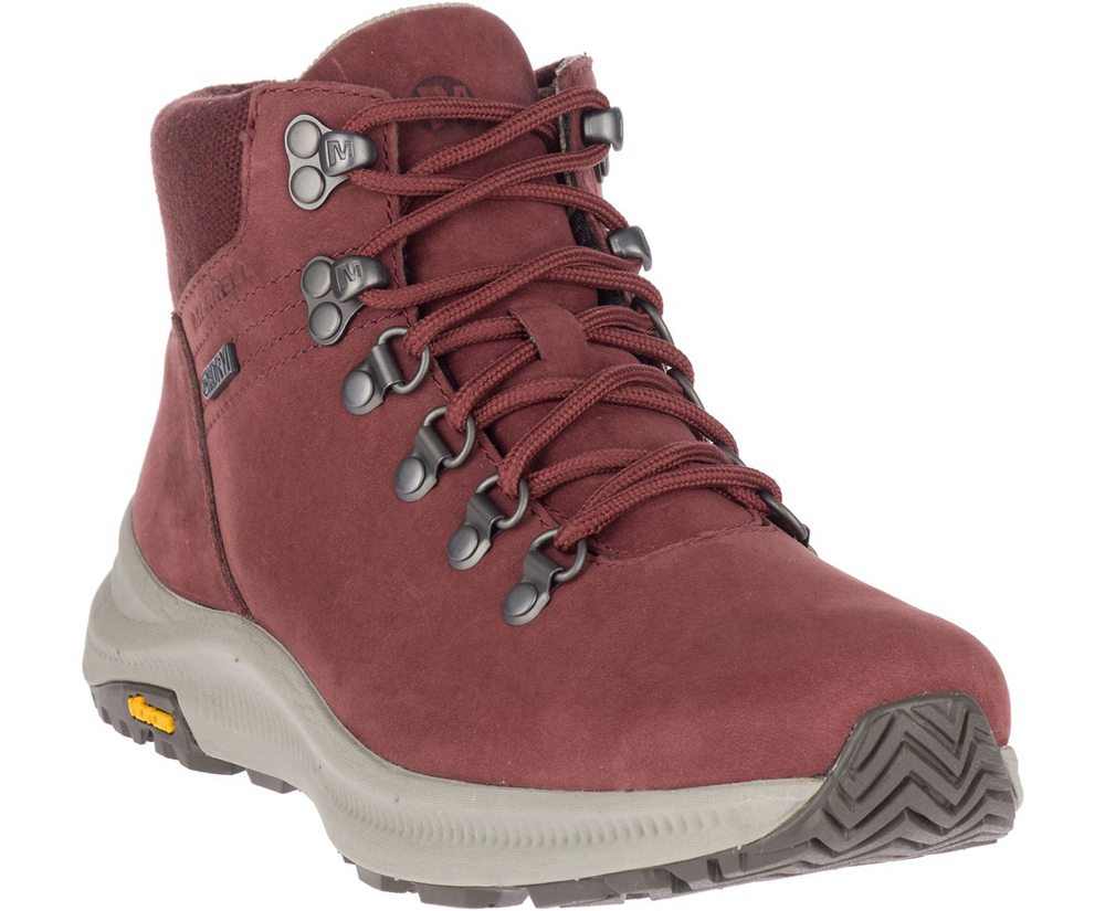 Kozaki Merrell Damskie Bordowe - Ontario Mid Waterproof - 415827-FUI